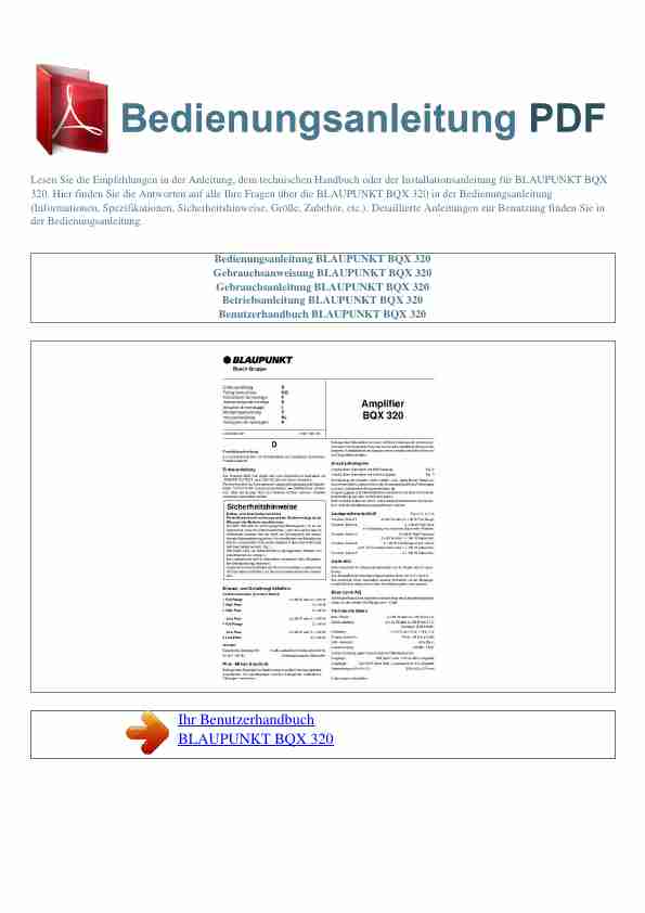 Blaupunkt Car Amplifier BQX 320-page_pdf